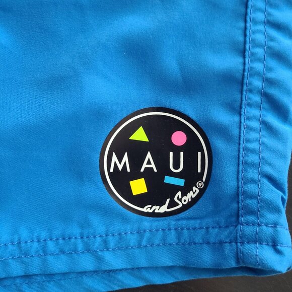 Maui & Sons Men's Texas Chill Vibes Pool Shorts Cobalt Size 3XL - Picture 7 of 13
